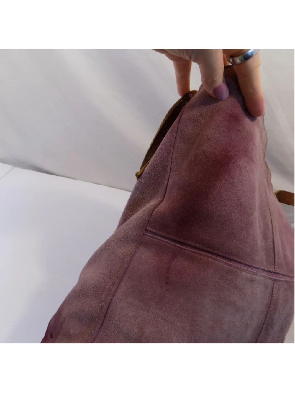 Women's JOYN Suede Hobo Bag One Size Purple Brown